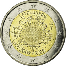 Luxembourg, 2 Euro, 10 ans de l'Euro, 2012, MS(63), Bi-Metallic, KM:119