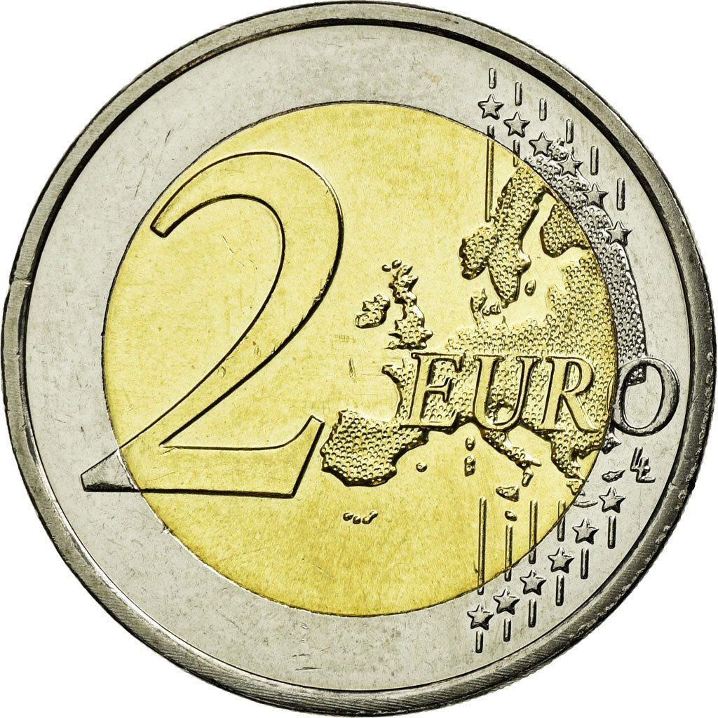 Luxembourg, 2 Euro, 10 ans de l'Euro, 2012, MS(63), Bi-Metallic, KM:119
