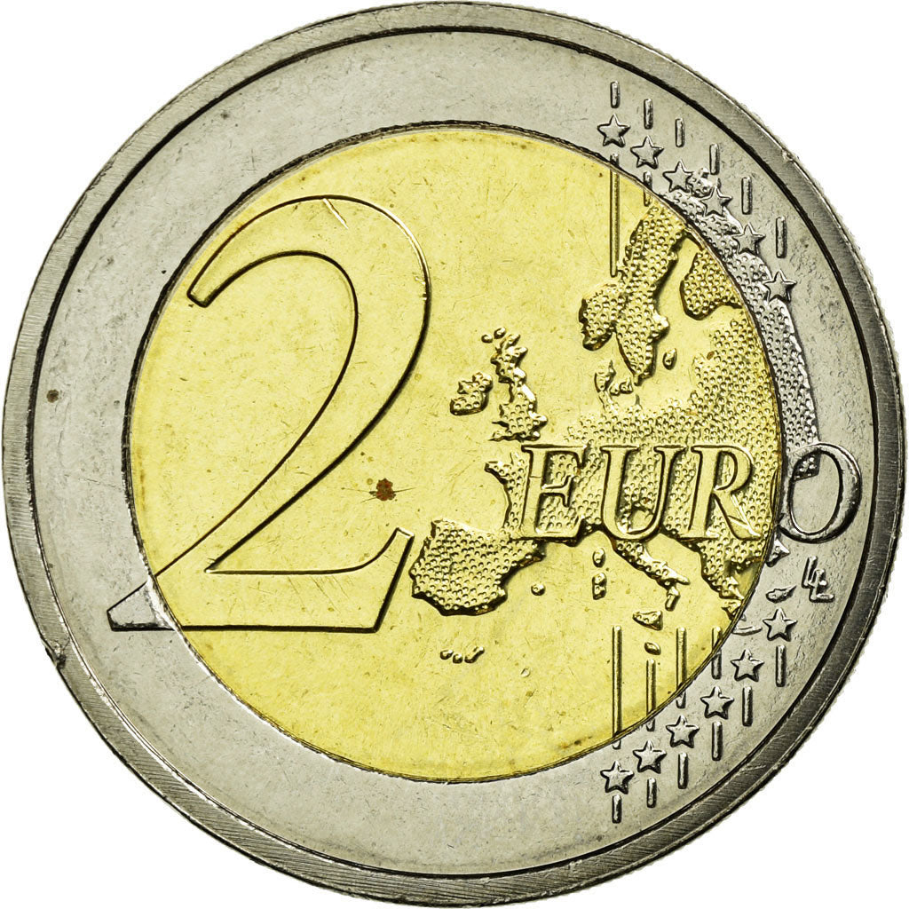 Netherlands, 2 Euro, 10 ans de l'Euro, 2012, EF(40-45), Bi-Metallic, KM:308