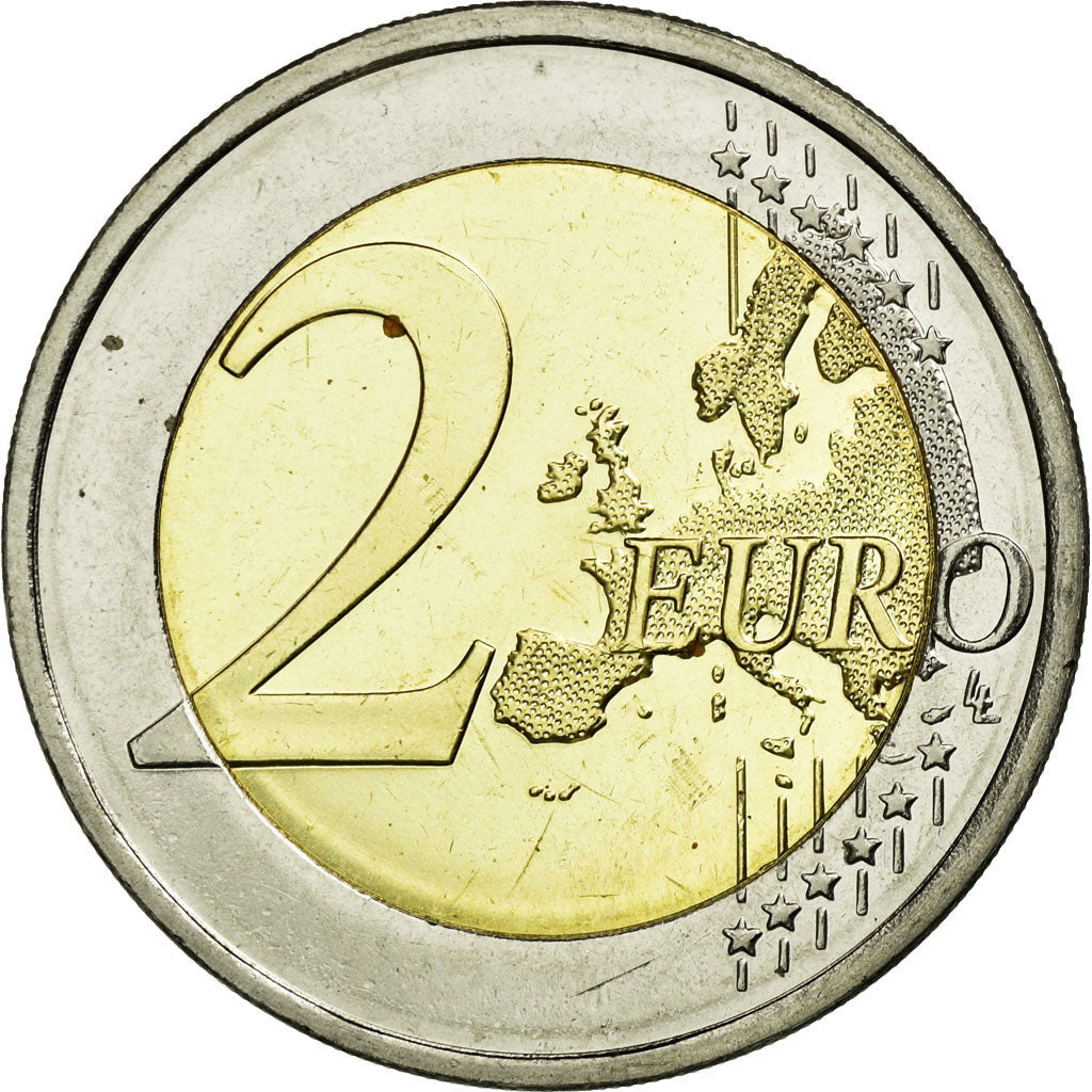 Finland, Euro Coinage, 10th Anniversary, 2 Euro, 2012, AU(55-58), Bi-Metallic
