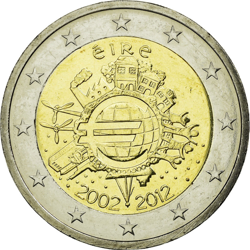 IRELAND REPUBLIC, 2 Euro, Euro Coinage, 10th Anniversary, 2012, SUP