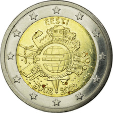 Münze, Estonia, Euro Coinage, 10th Anniversary, 2 Euro, 2012, VZ, Bi-Metallic