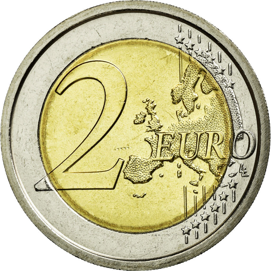 San Marino, 2 Euro, 10 ans de l euro, 2012, AU(55-58), Bi-Metallic, KM:519