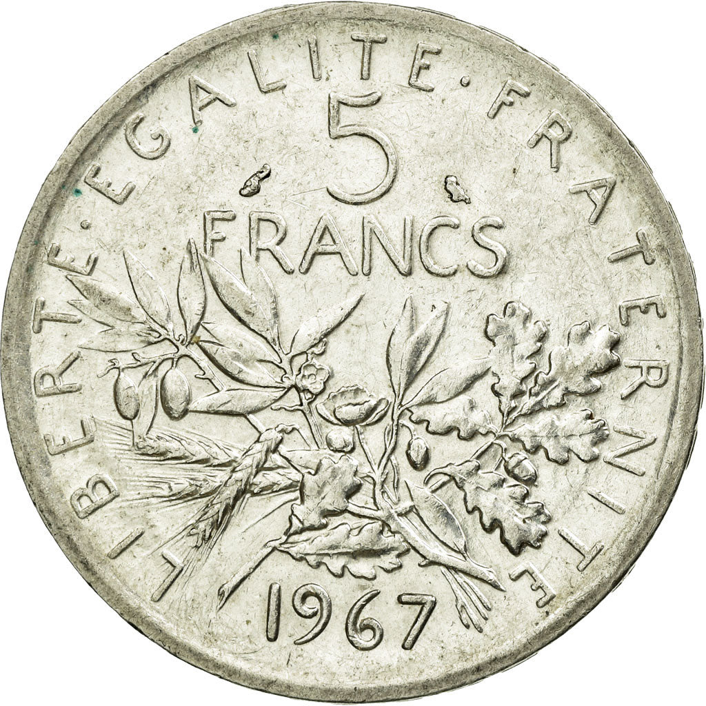 Coin, France, Semeuse, 5 Francs, 1967, Paris, EF(40-45), Silver, KM:926