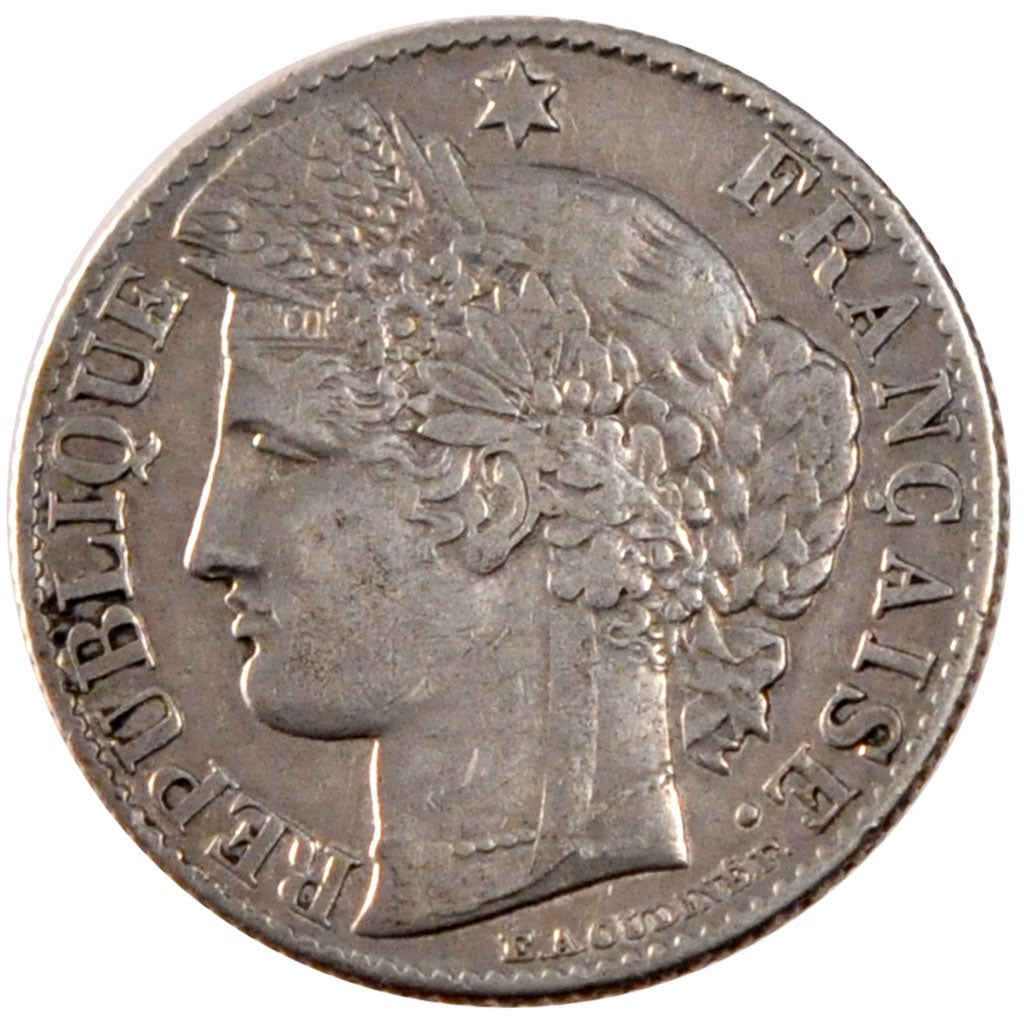 FRANCE, Cérès, 50 Centimes, 1871, Paris, KM #834.1, EF(40-45), Silver, 18, G...