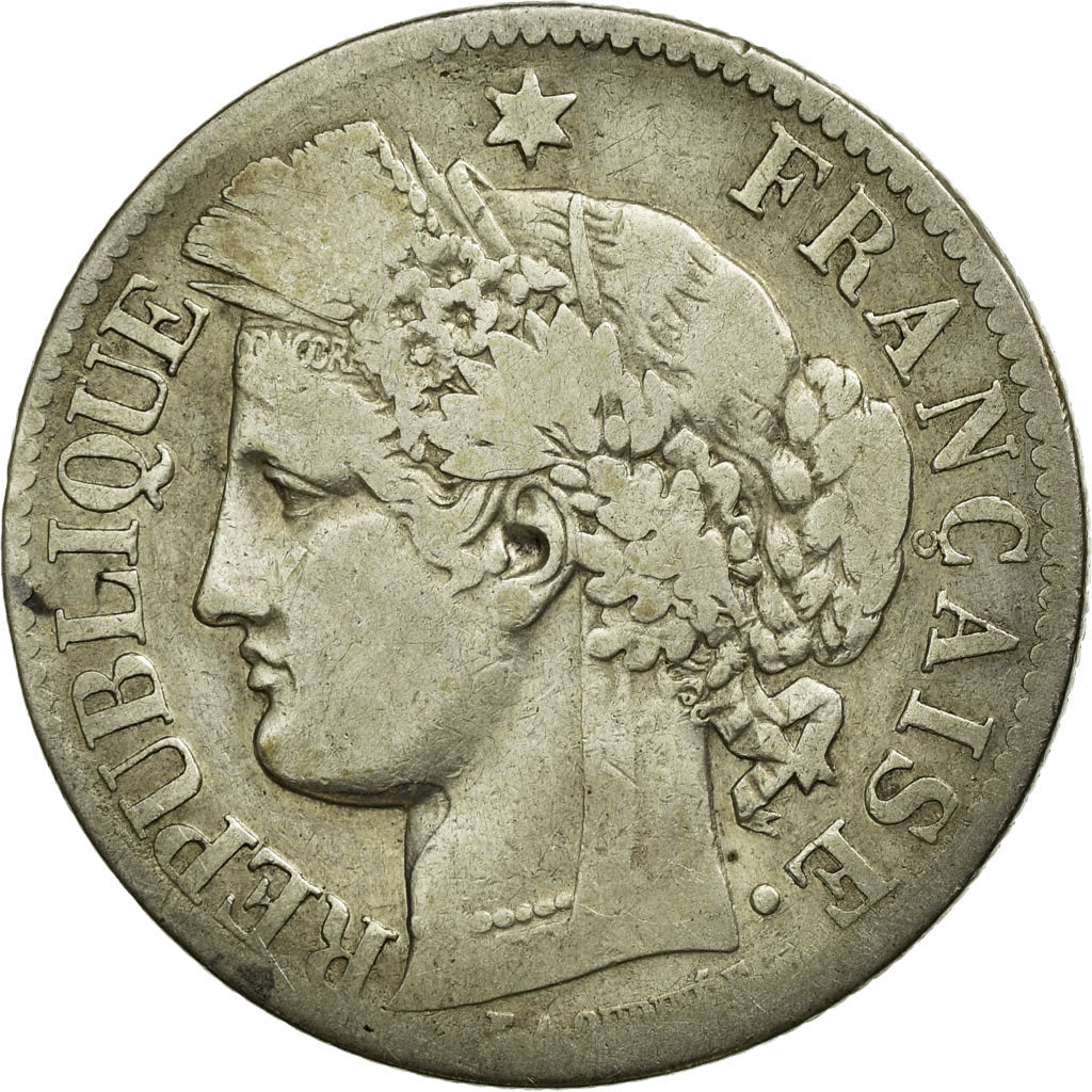 Monnaie, France, Cérès, 2 Francs, 1871, Paris, TB+, Argent, Gadoury:530