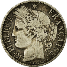 Monnaie, France, Cérès, Franc, 1872, Bordeaux, TB+, Argent, Gadoury:465a