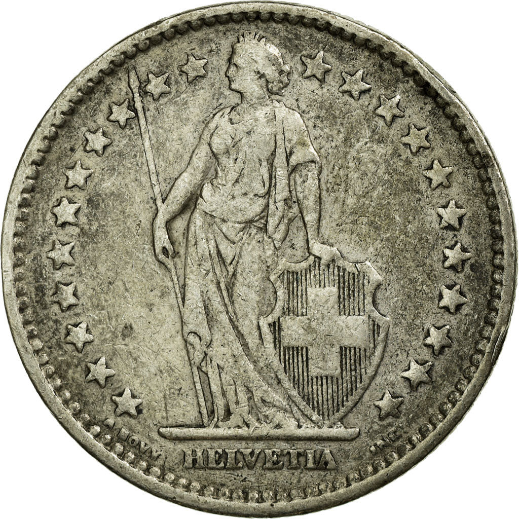 Coin, Switzerland, 2 Francs, 1920, Bern, VF(30-35), Silver, KM:21