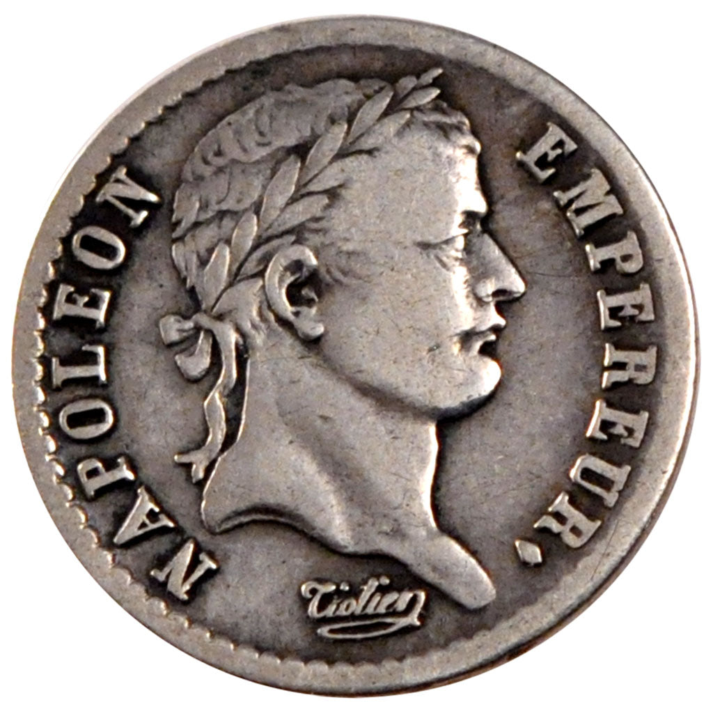FRANCE, Demi Franc, 1808, Paris, EF(40-45), Silver, Gadoury #398, 2.42