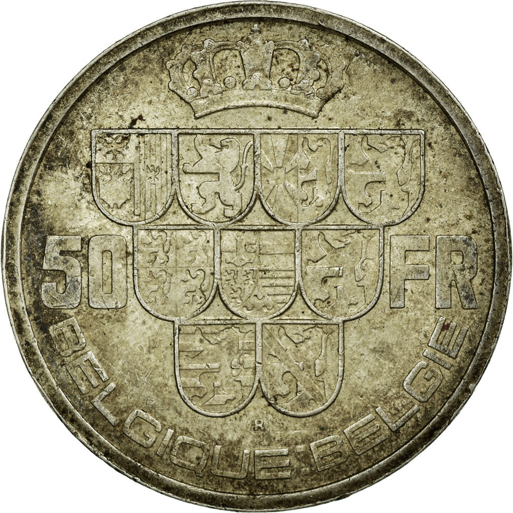 Coin, Belgium, 50 Francs, 50 Frank, 1940, VF(30-35), Silver, KM:121