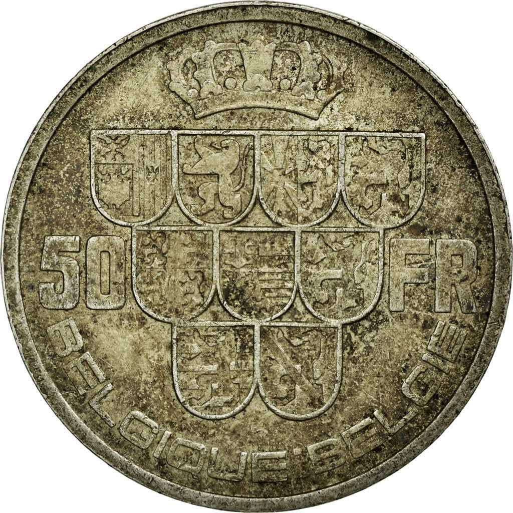 Coin, Belgium, 50 Francs, 50 Frank, 1940, VF(20-25), Silver, KM:121