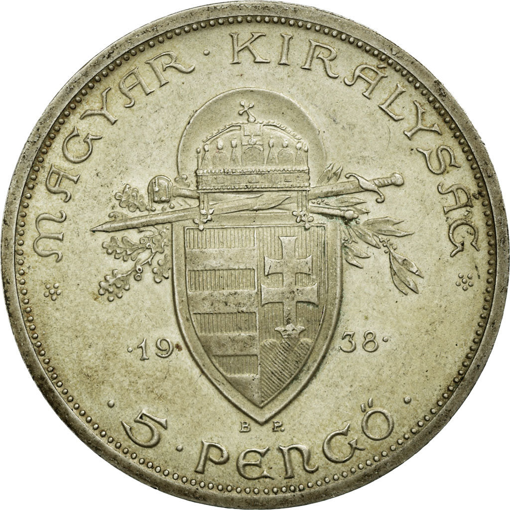 Münze, Ungarn, 900th Anniversary - Death of St. Stephan, 5 Pengö, 1938