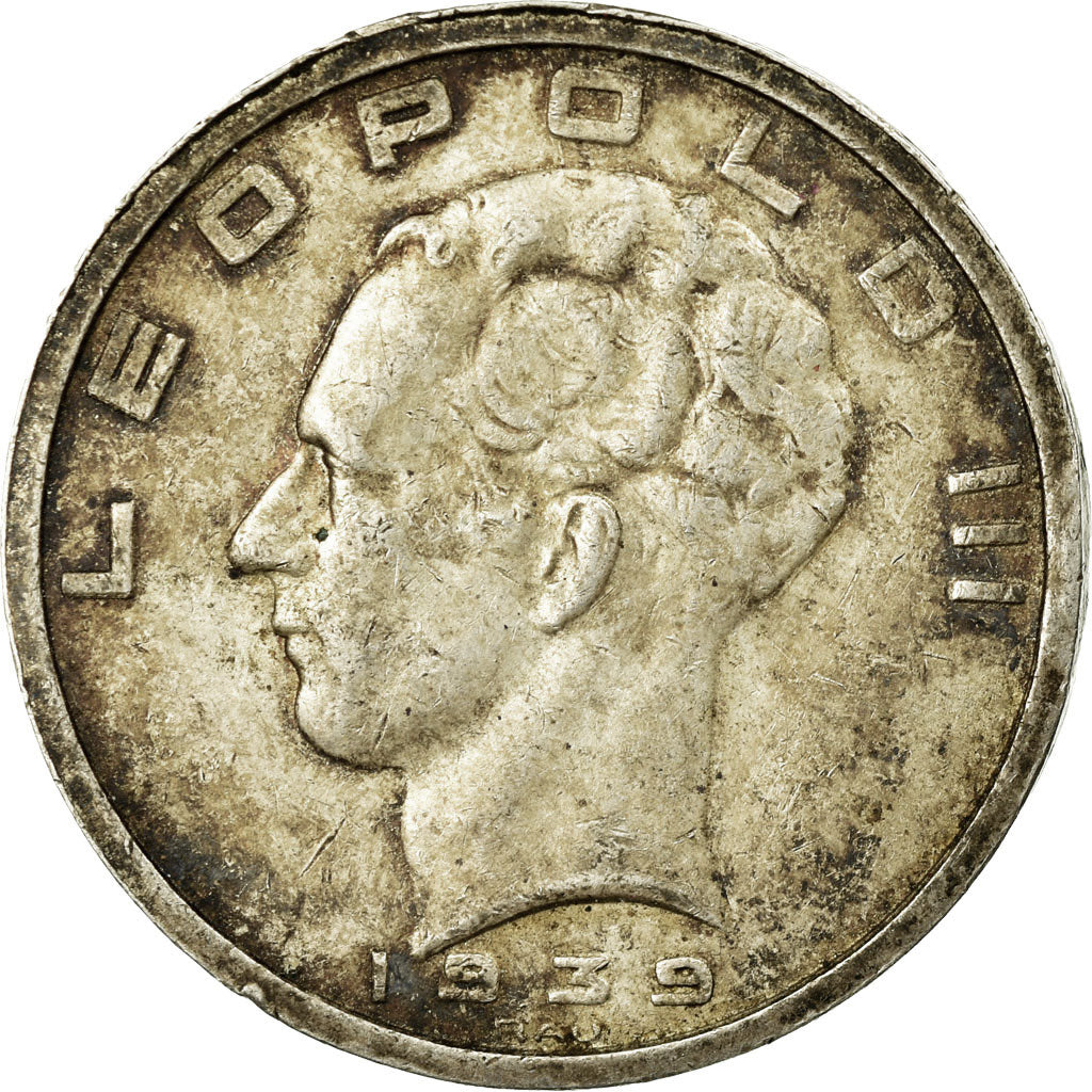 Coin, Belgium, 50 Francs, 50 Frank, 1939, VF(30-35), Silver, KM:121