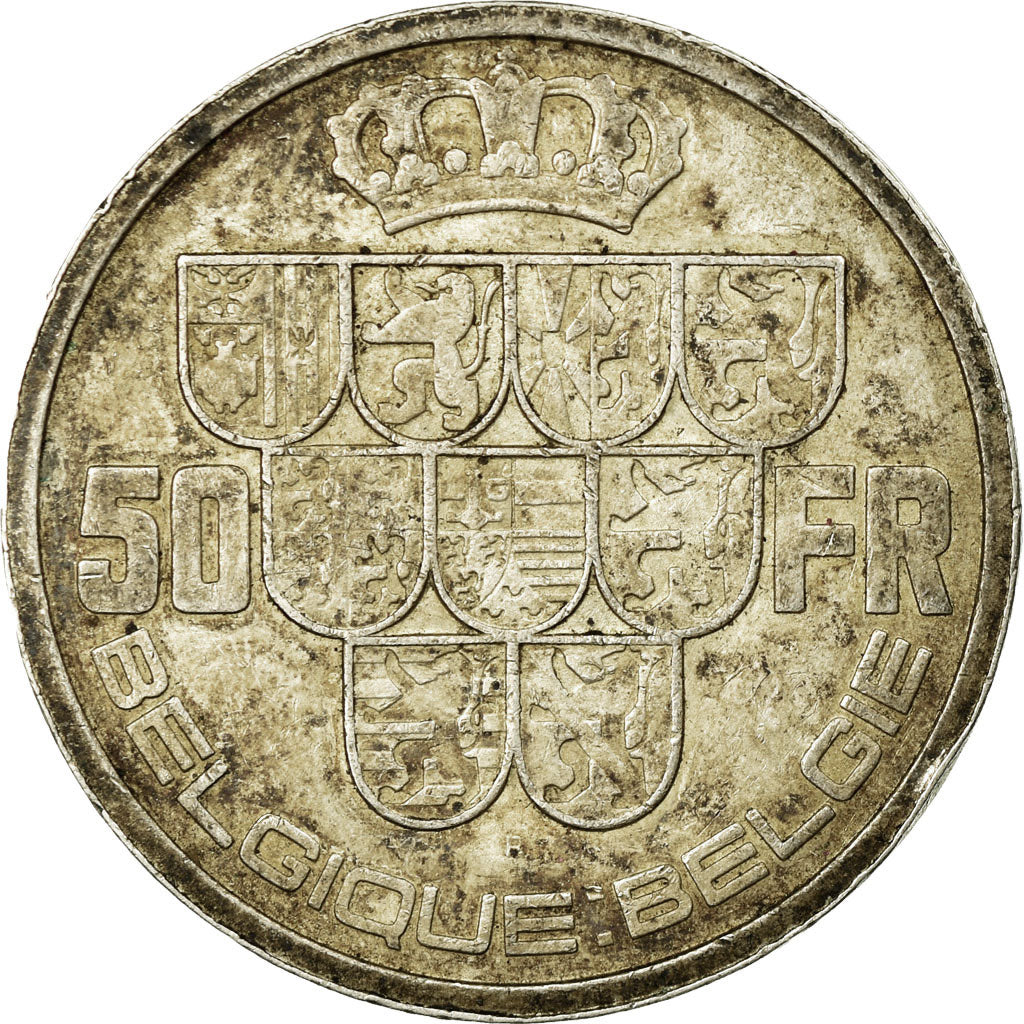 Coin, Belgium, 50 Francs, 50 Frank, 1939, VF(30-35), Silver, KM:121