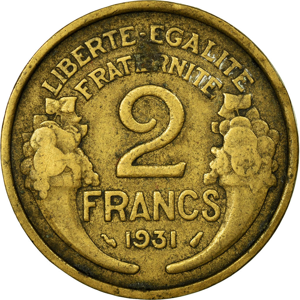 Moeda, França, Morlon, 2 Francs, 1931, VF(30-35), Alumínio-Bronze, KM:886