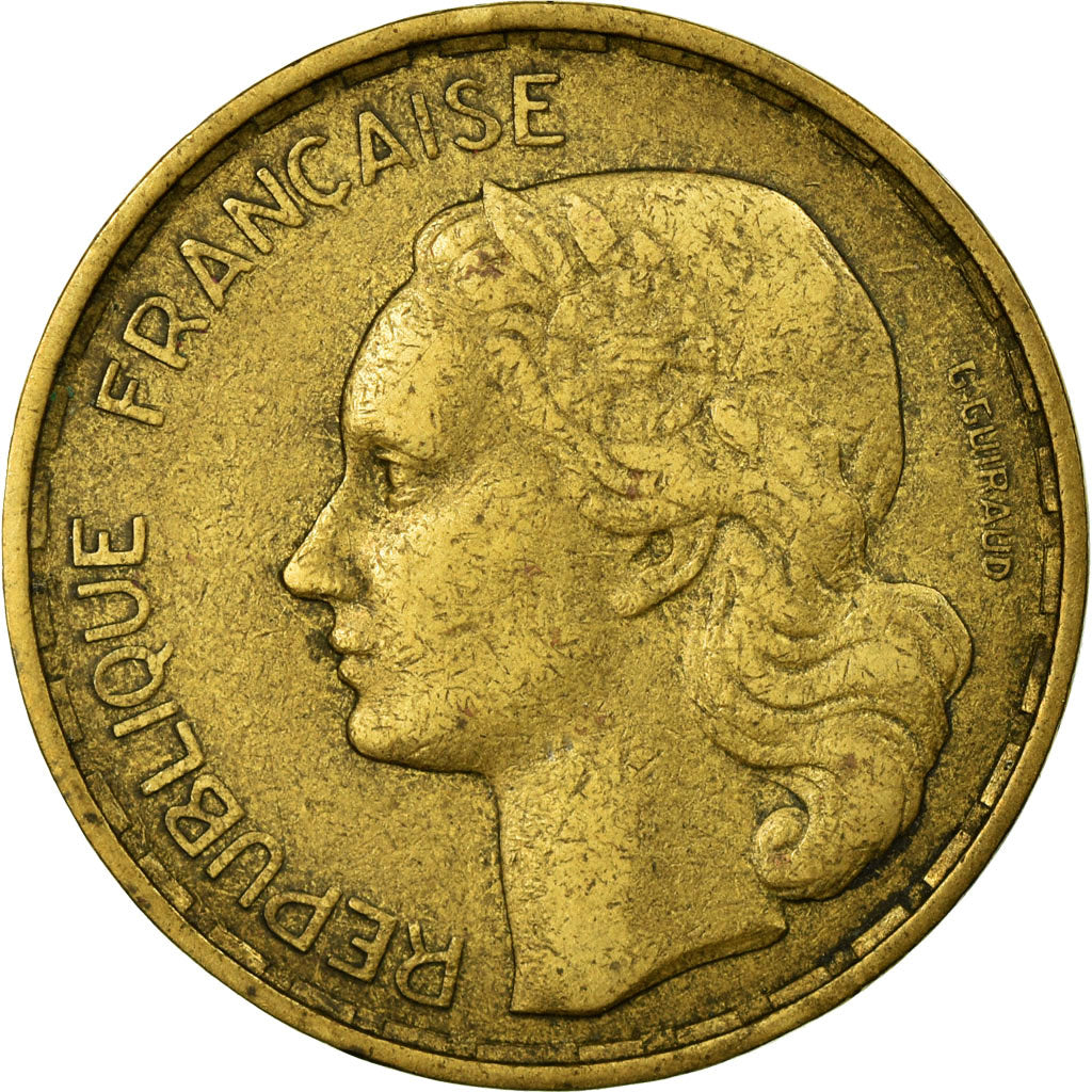 Munten, Frankrijk, Guiraud, 20 Francs, 1952, Beaumont - Le Roger, FR+