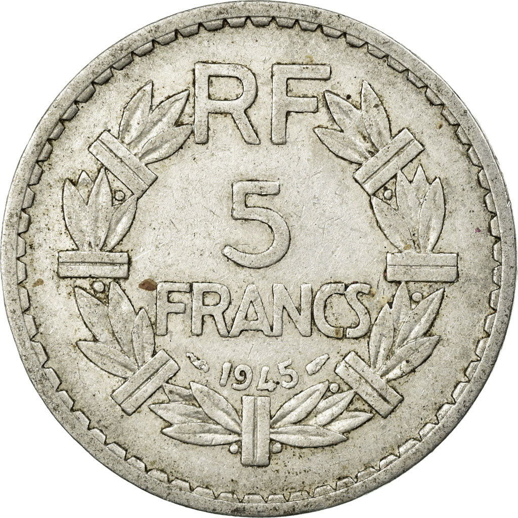 Monnaie, France, Lavrillier, 5 Francs, 1945, TB+, Aluminum-Bronze, Gadoury:766