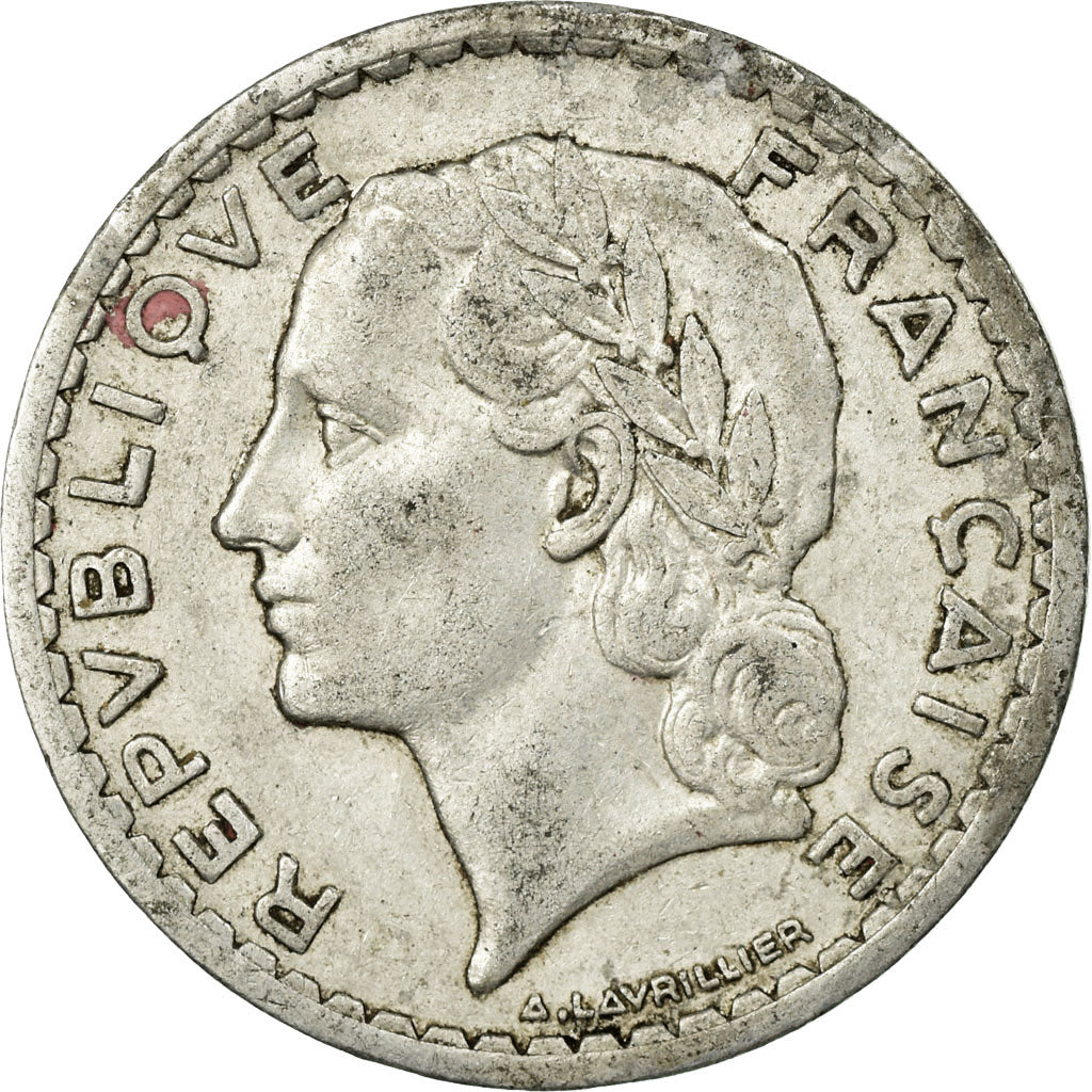 Coin, France, Lavrillier, 5 Francs, 1947, VF(30-35), Aluminum-Bronze, KM:888a.2