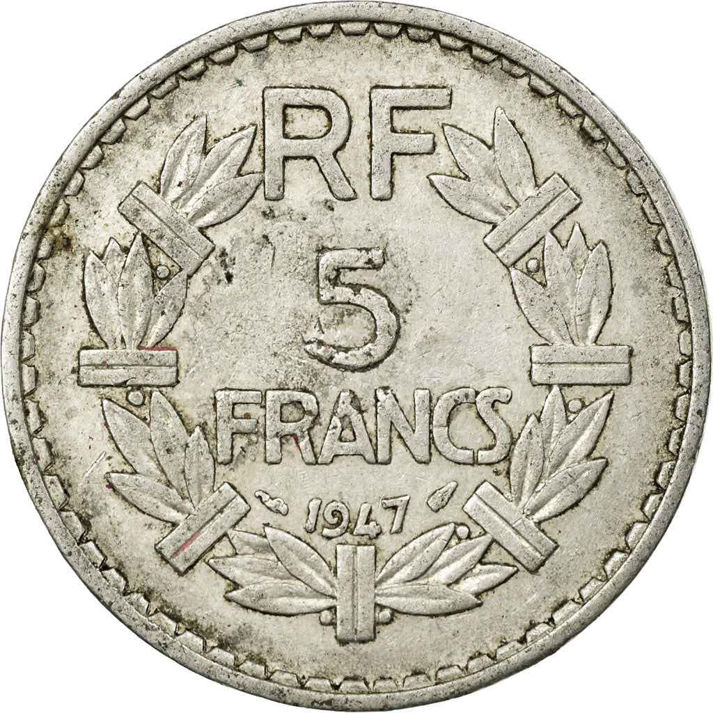 Coin, France, Lavrillier, 5 Francs, 1947, VF(30-35), Aluminum-Bronze, KM:888a.2