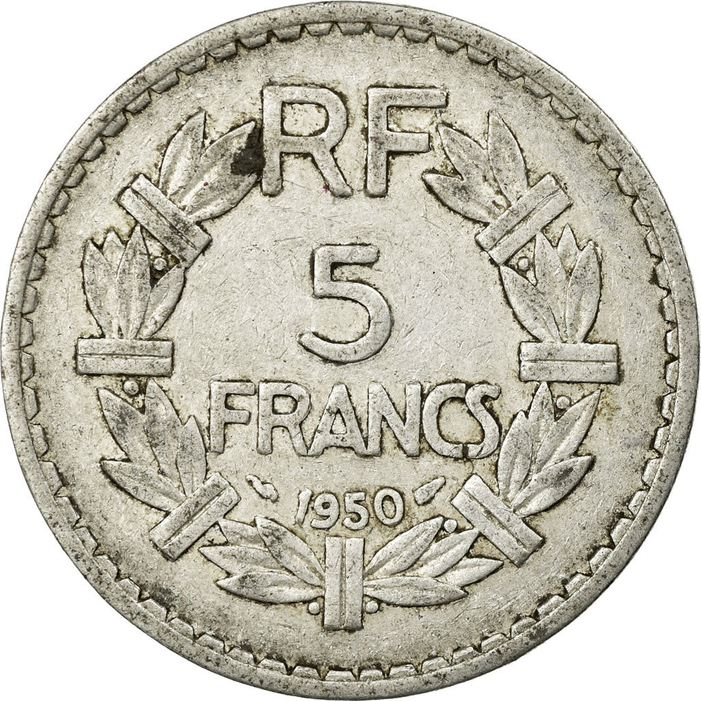 Coin, France, Lavrillier, 5 Francs, 1950, Paris, VF(30-35), Aluminum, KM:888b.1