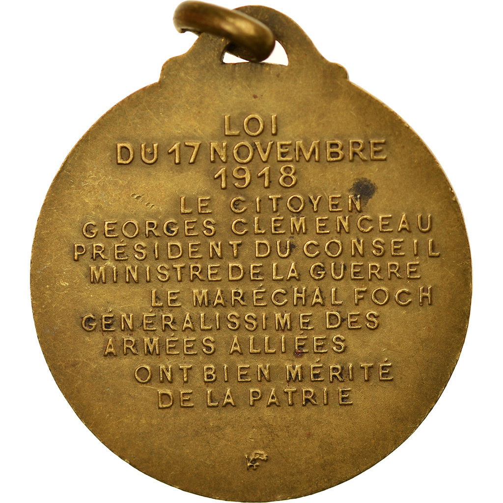 Frankrijk, Medaille, Seconde Guerre Mondiale, Foch - Clémenceau, 1918