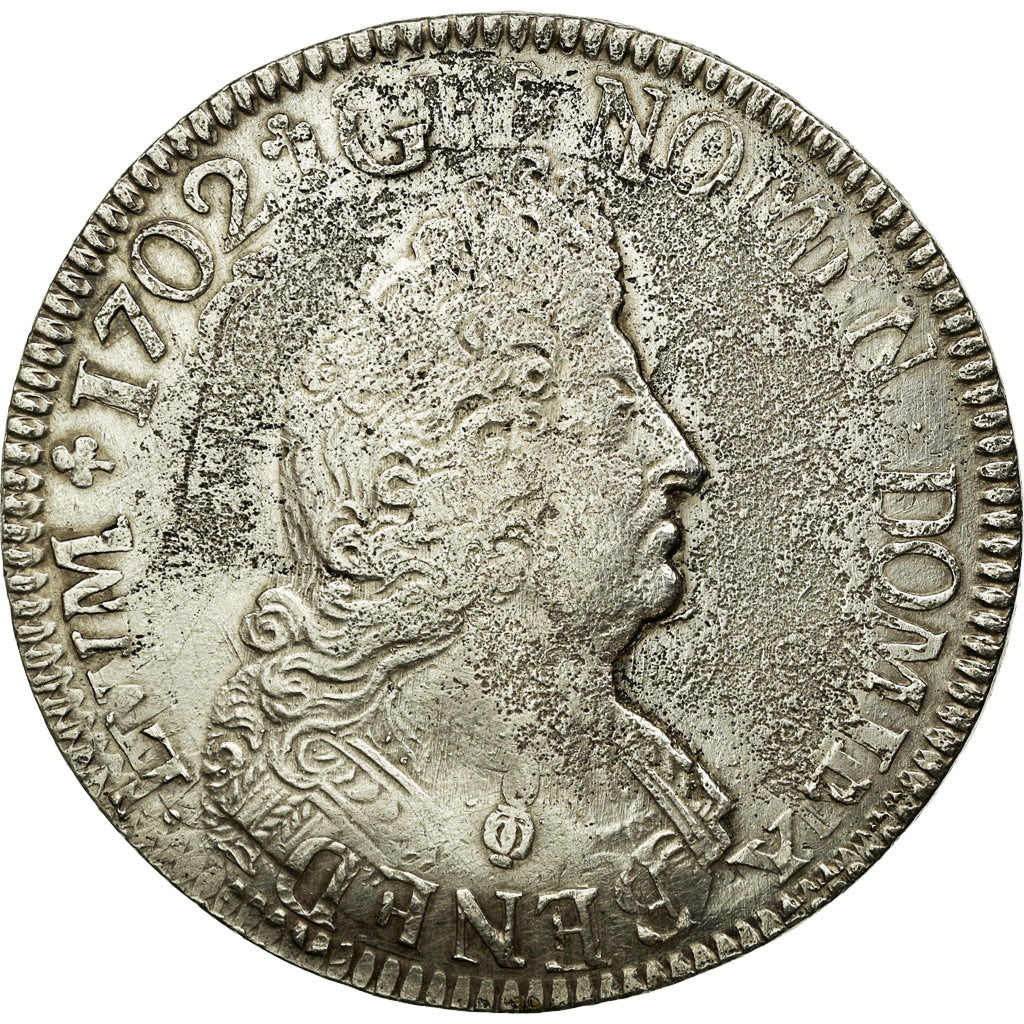 Munten, Frankrijk, Louis XIV, Écu aux 8 L 2e type, Ecu, 1704, Lille, FR, Zilver