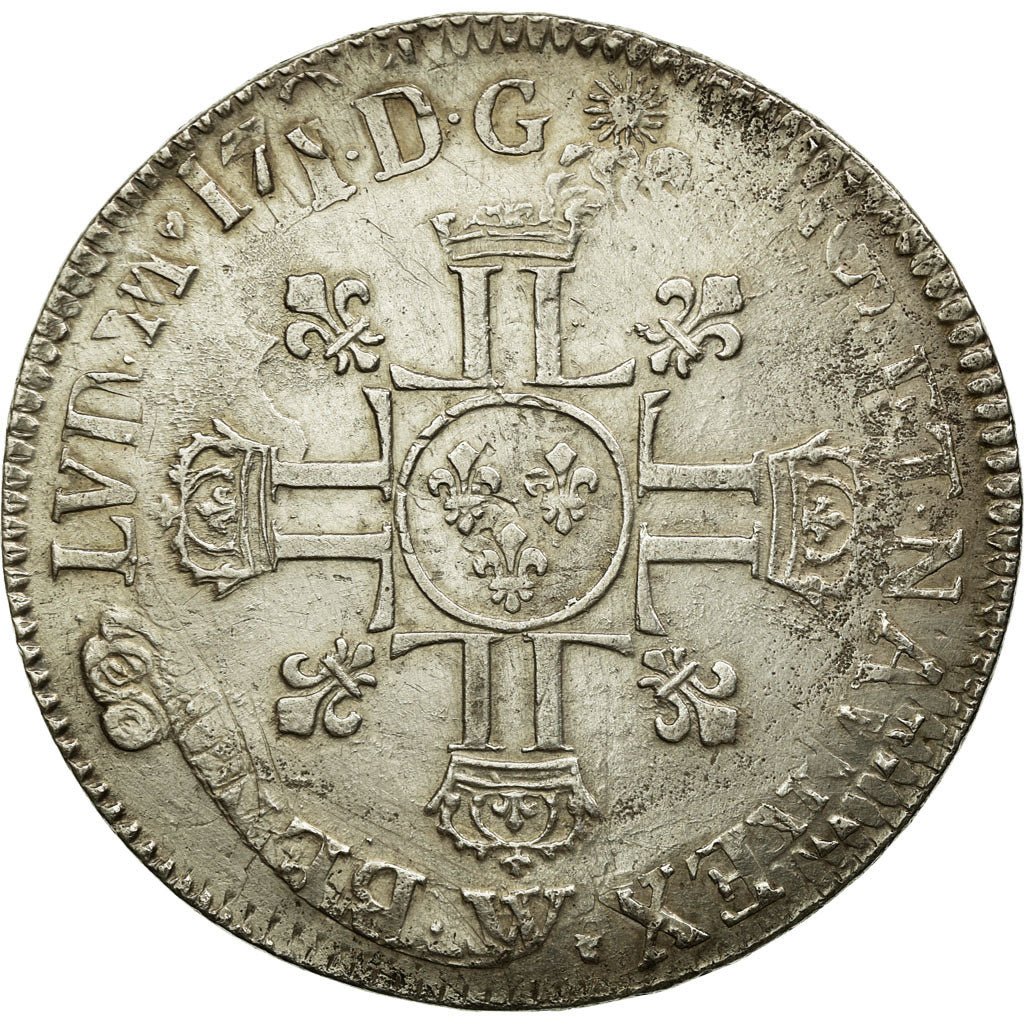Munten, Frankrijk, Louis XIV, Écu aux 8 L 2e type, Ecu, 1704, Lille, FR, Zilver