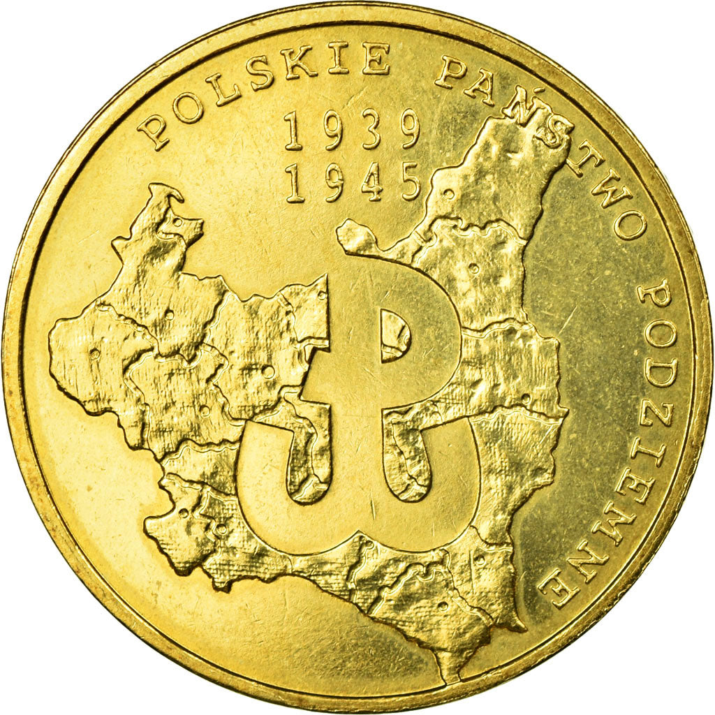 Coin, Poland, Polish Underground, 2 Zlote, 2009, Warsaw, EF(40-45), Brass