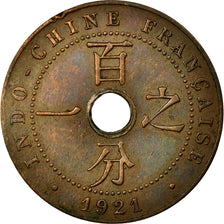 Coin, FRENCH INDO-CHINA, Cent, 1921, Paris, VF(30-35), Bronze, KM:12.1