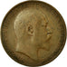 Coin, Great Britain, Edward VII, Penny, 1908, VF(30-35), Bronze, KM:794.2