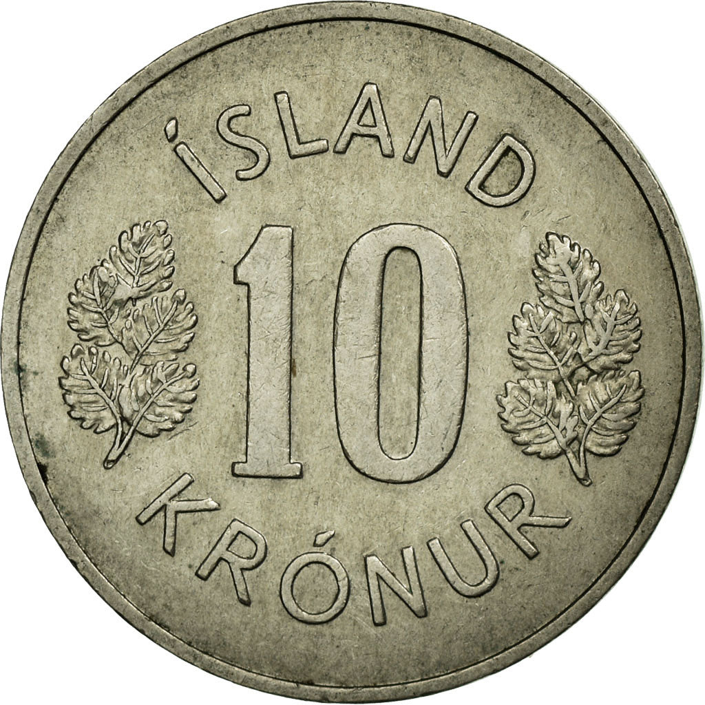 Monnaie, Iceland, George VI, 10 Kronur, 1970, TTB, Copper-nickel, KM:15