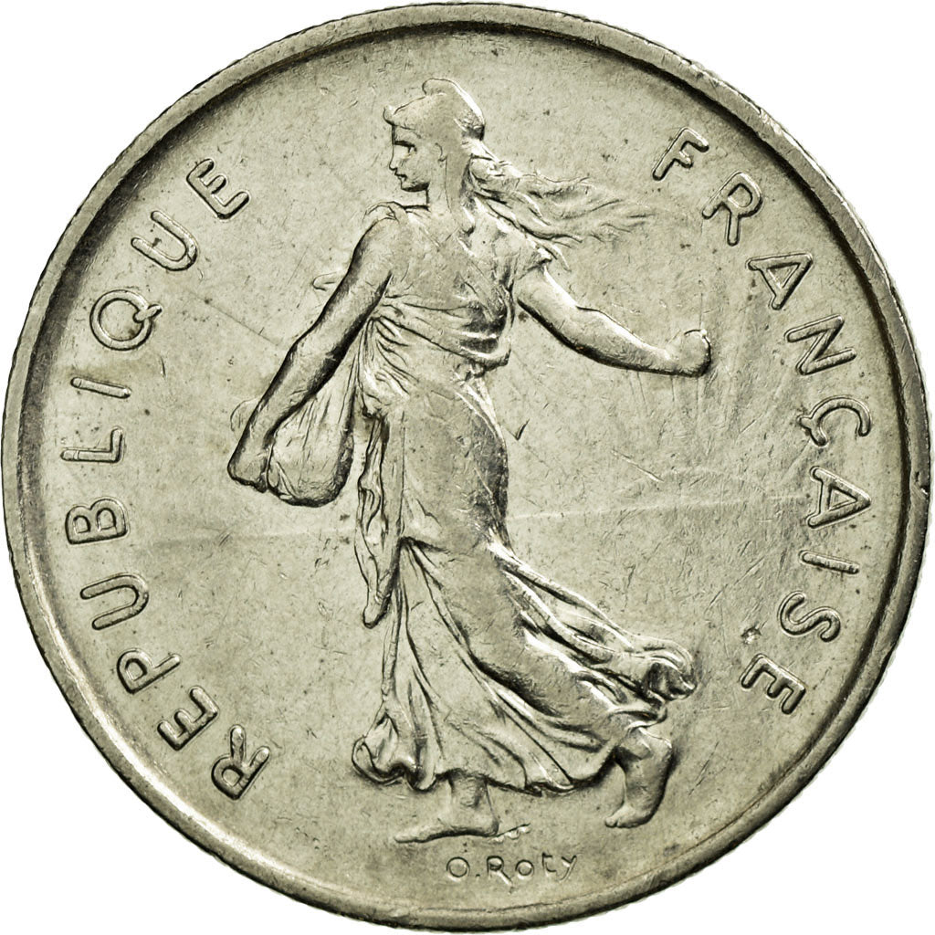 Moneda, Francia, Semeuse, 5 Francs, 1970, Paris, MBC, Níquel recubierto de