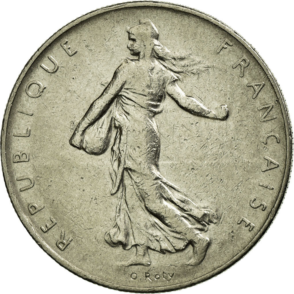 Moneda, Francia, Semeuse, Franc, 1962, Paris, MBC, Níquel, KM:925.1