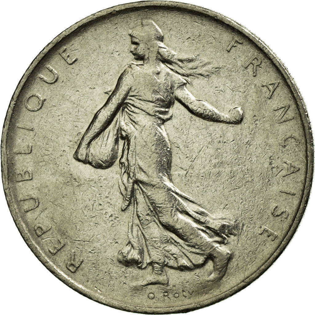 Moneta, Francia, Semeuse, Franc, 1967, Paris, BB, Nichel, KM:925.1, Gadoury:474