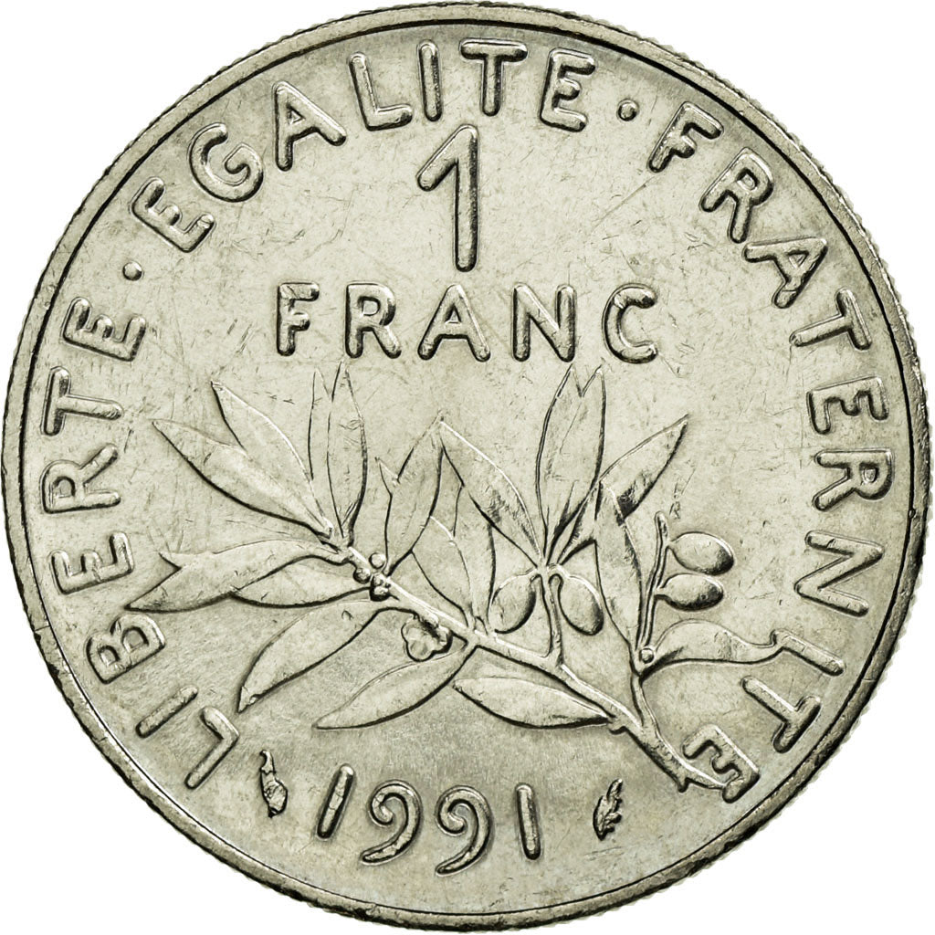 Monnaie, France, Semeuse, Franc, 1991, Paris, SUP, Nickel, Gadoury:474, KM:925.2