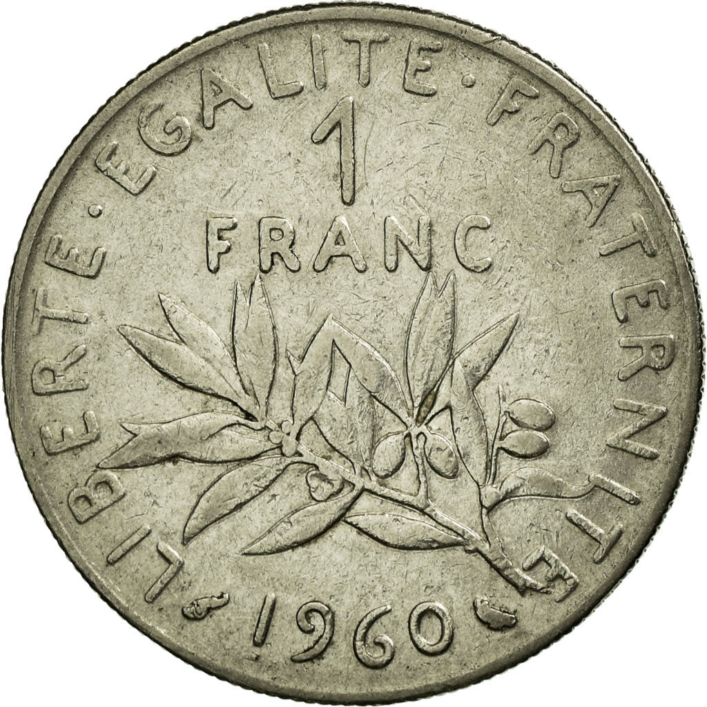 Münze, Frankreich, Semeuse, Franc, 1960, Paris, SS, Nickel, KM:925.2