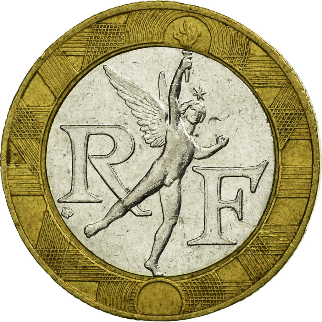 Munten, Frankrijk, Génie, 10 Francs, 1988, FR+, Bi-Metallic, KM:964.1
