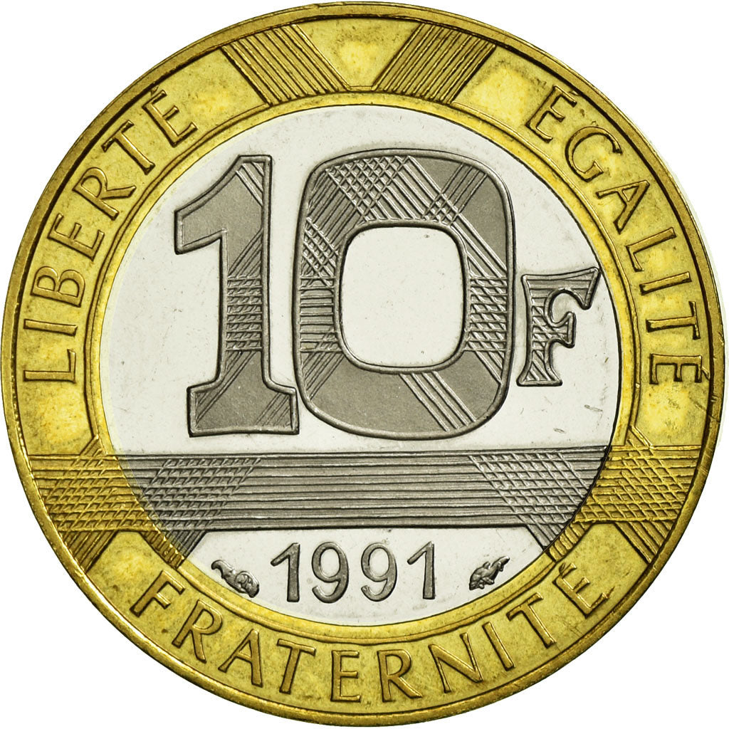 Monnaie, France, Génie, 10 Francs, 1991, Paris, SPL, Bi-Metallic, Gadoury:827a