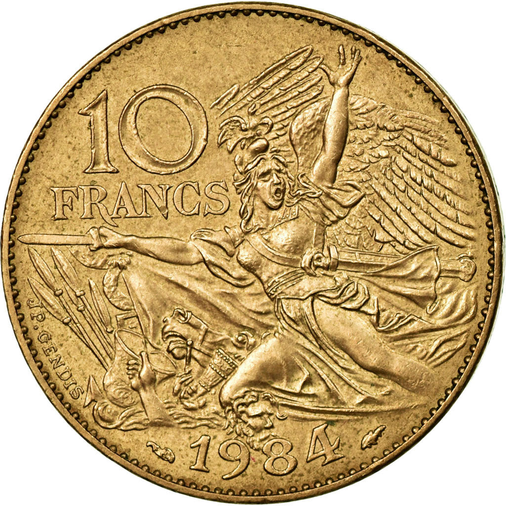 Coin, France, François Rude, 10 Francs, 1984, Paris, AU(50-53), Nickel-Bronze
