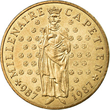 Munten, Frankrijk, Millennium of King Capet and France, 10 Francs, 1987, ZF