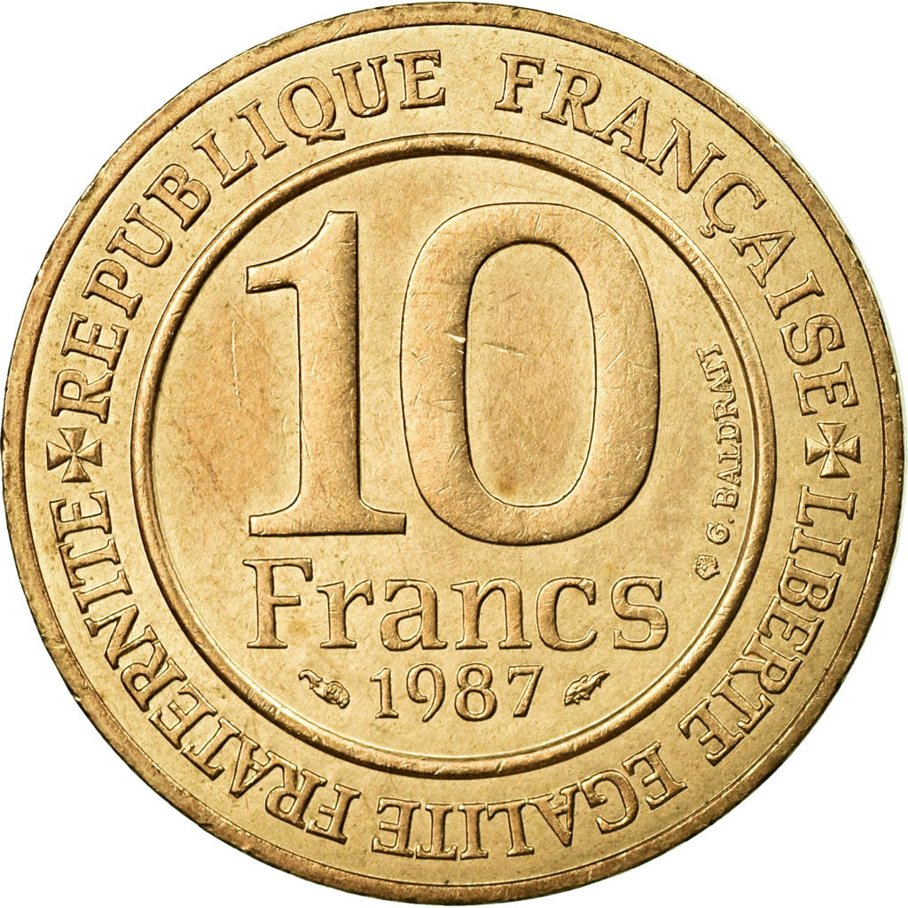 Munten, Frankrijk, Millennium of King Capet and France, 10 Francs, 1987, ZF