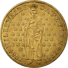 Moneda, Francia, Millennium of King Capet and France, 10 Francs, 1987, BC+