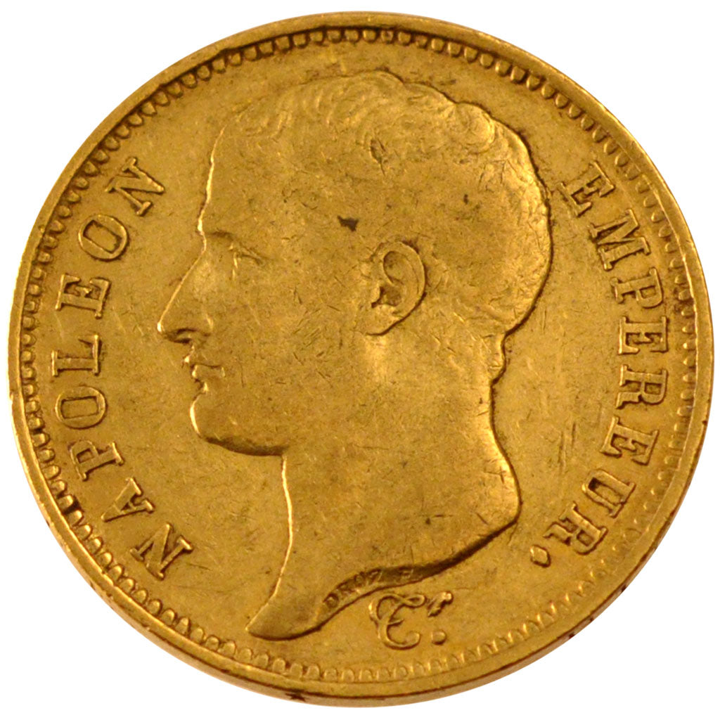 Francia, Napoléon I, 40 Francs, 1807, Toulouse, MB+, Oro, Gadoury:1082a