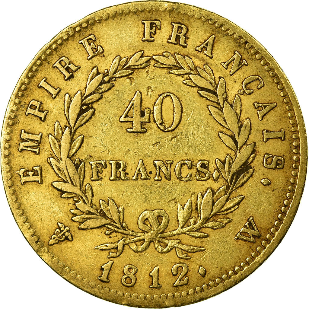 Coin, France, Napoléon I, 40 Francs, 1812, Lille, EF(40-45), Gold, KM:696.6