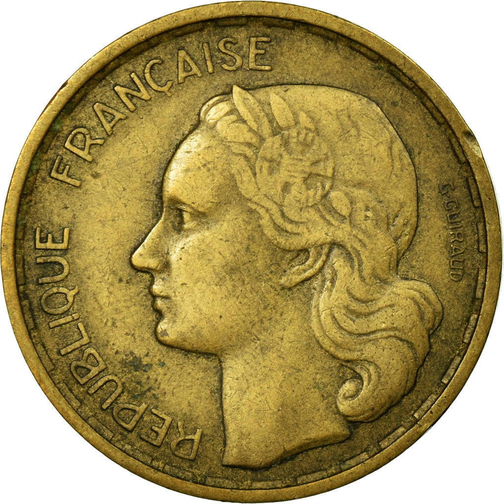 Munten, Frankrijk, Guiraud, 20 Francs, 1950, Paris, ZF, Aluminum-Bronze