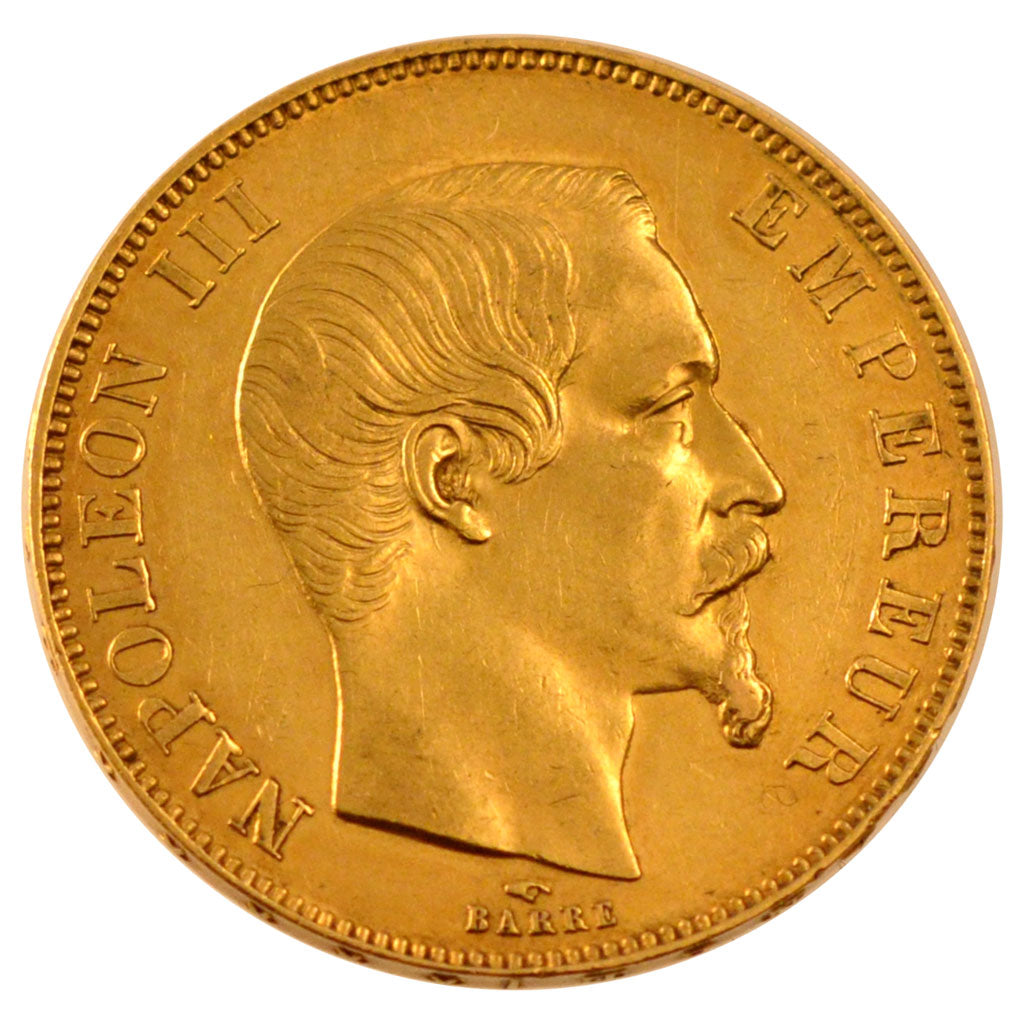 FRANCE, Napoléon III, 50 Francs, 1859, Paris, KM #785.1, AU(50-53), Gold, Gadour