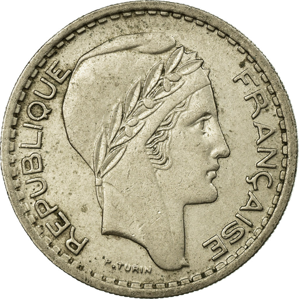 Moneta, Francja, Turin, 10 Francs, 1949, Paris, VF(30-35), Miedź-Nikiel