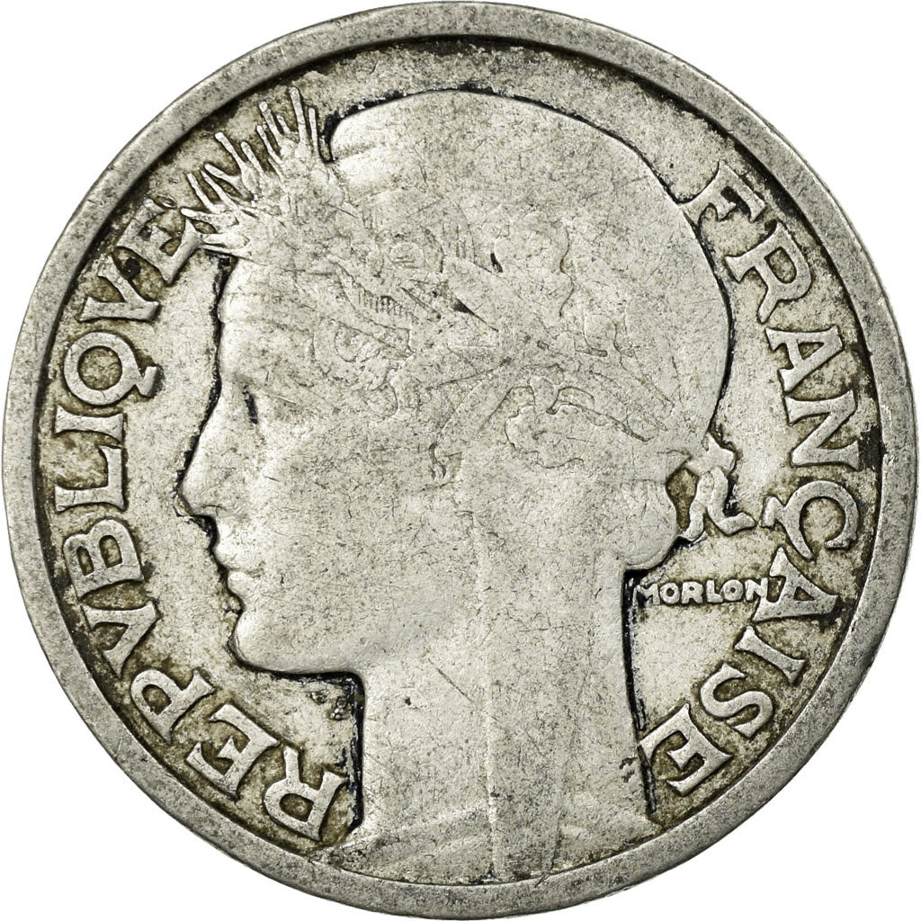 Moneda, Francia, Morlon, 2 Francs, 1946, MBC, Aluminio, KM:886a.1, Gadoury:538a