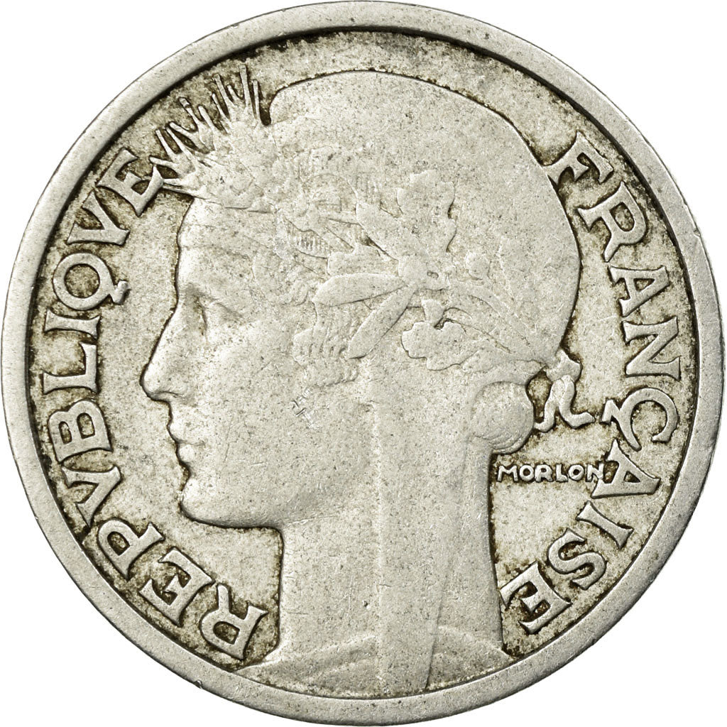 Coin, France, Morlon, 2 Francs, 1950, Beaumont - Le Roger, EF(40-45), Aluminum