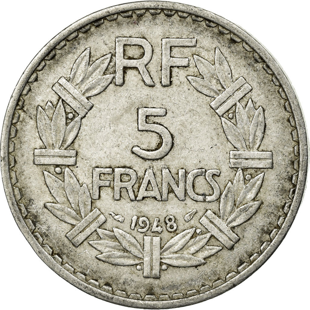 Monnaie, France, Lavrillier, 5 Francs, 1948, Paris, TB+, Aluminium